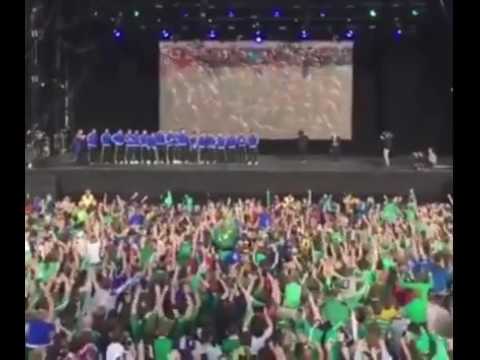 Will Grigg gets a warm welcome when returning to Northern Ireland! Irish fans Will Griggs on fire!