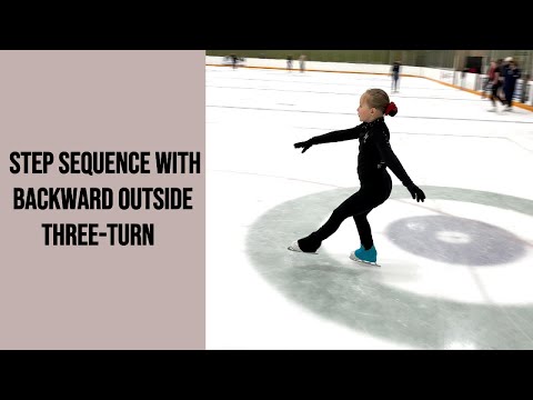 Beginner Step Sequence for Figure Skaters: Easy Flow Using Backward Outside Three-Turn & Steps