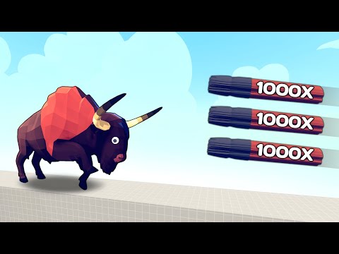 WILD BISON vs 1000x OVERPOWERED UNITS | TABS - Totally Accurate Battle Simulator