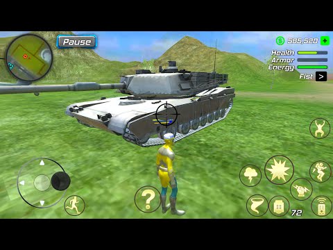 Hurricane Superhero: Wind Tornado Vegas Mafia | Destroy Tank Using Sticky Rocket – Android Gameplay