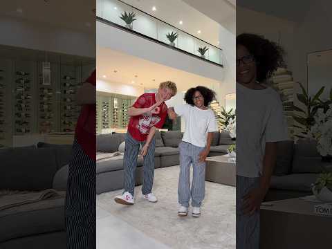 Son sneaks in his bestie 6 7 in Our Haunted Dream Home!! @kaidoleeroberts429  #shorts #family #chaos