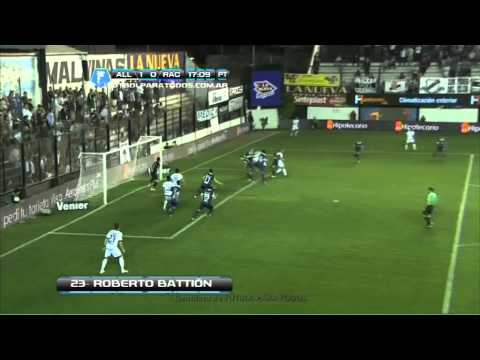Gol Battión. All Boys 1 Racing 0. Torneo Inicial 2013. Fecha 5. Fútbol Para Todos.