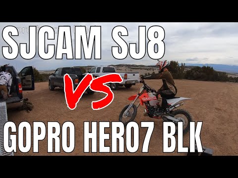 (video compare only) SJCAM SJ8 Pro 4k VS gopro hero 7 black on dirtbikes | on gasgas 250 and klx250