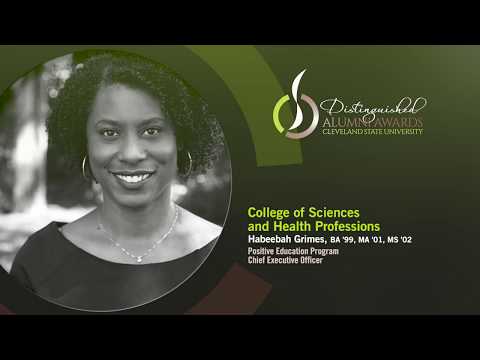 Distinguished Alumni Awards:  Habeebah Grimes from the College of Sciences and Health Professions