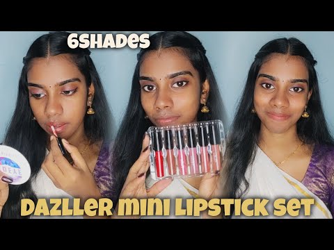 Dazller mini lipstick set😍6 shades 🪄"under ₹500