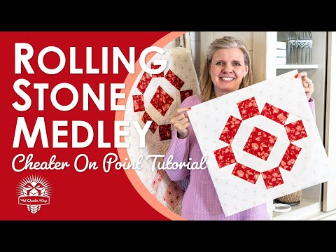 On Point Quilts the Cheater Way! 😮 Easiest way to put quilt blocks on point + Free Cheater Download