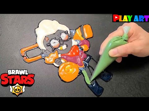 Brawl stars BELLE Pancake art, Pancake art Challenge, DIY How to make brawl stars BELLE pancake art