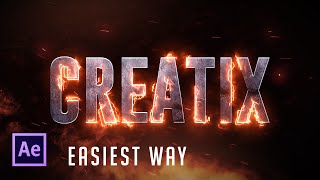 After Effects Tutorial:  Real Fire Text effect (Ea