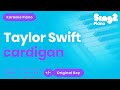 Taylor Swift - cardigan (Piano Karaoke)