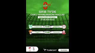 Sıfır Tv'de Bugün Yayınlanacak Olan Maçlar #sifirtv #nesine3lig #futbo