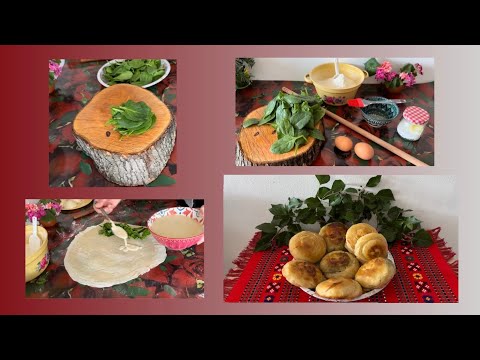 Delicious country pies - селски вити банички със спанак - köy yemekleri