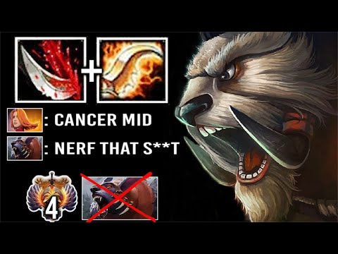 1 Shot Kill Tusk Mid vs TOP 4 MMR Ursa Rage Imba Deso Hex Build Delete All Meta Heroes WTF Dota 2