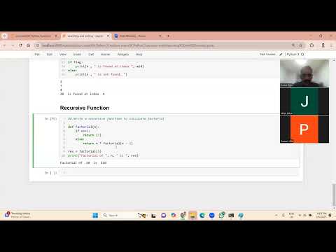 Part 44 Binary Search Continued And Recursive Function Ccc Training Python