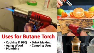 Fun Ways to Use Portable Butane Torch - Cooking / Plumbing / Aging Wood & More - Flame Blow Torch