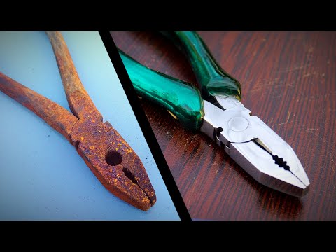 Restoration Rusted and Fully Jammed Plier - Mirror Finishing