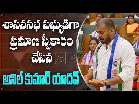 YCP Anil Kumar Yadav Takes Oath As MLA In AP Assembly | AP Assembly Session 2019 | ABN Telugu Video