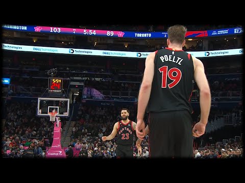Jakob Poeltl goes to WORK on Porzingis - Raptors vs Wizards | March 2, 2023