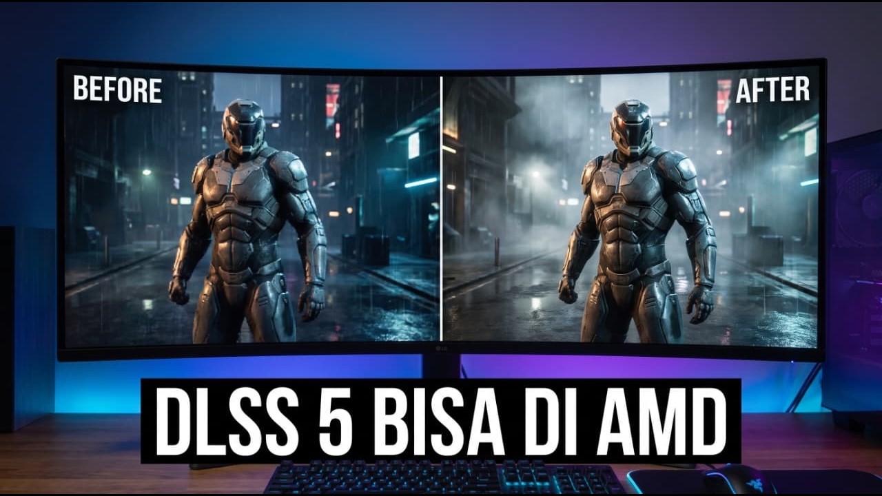 lebih gampang & langsung WORKS di AMD - DLSS 5 Neural rendering