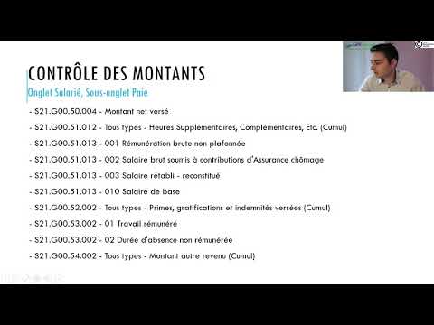 21) Contrôle des montants - Onglet Paie