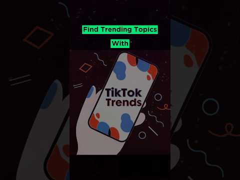 How to find trending topics for YouTube with TikTok Trends