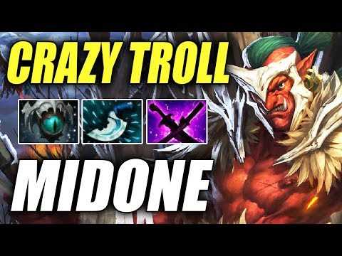 MidOne • Troll Warlord • Crazy 800 GPM — Pro MMR Gameplay Dota 2