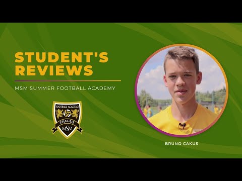 Reviews of the MSM Football Academy + English Courses in Prague. Bruno Cakus