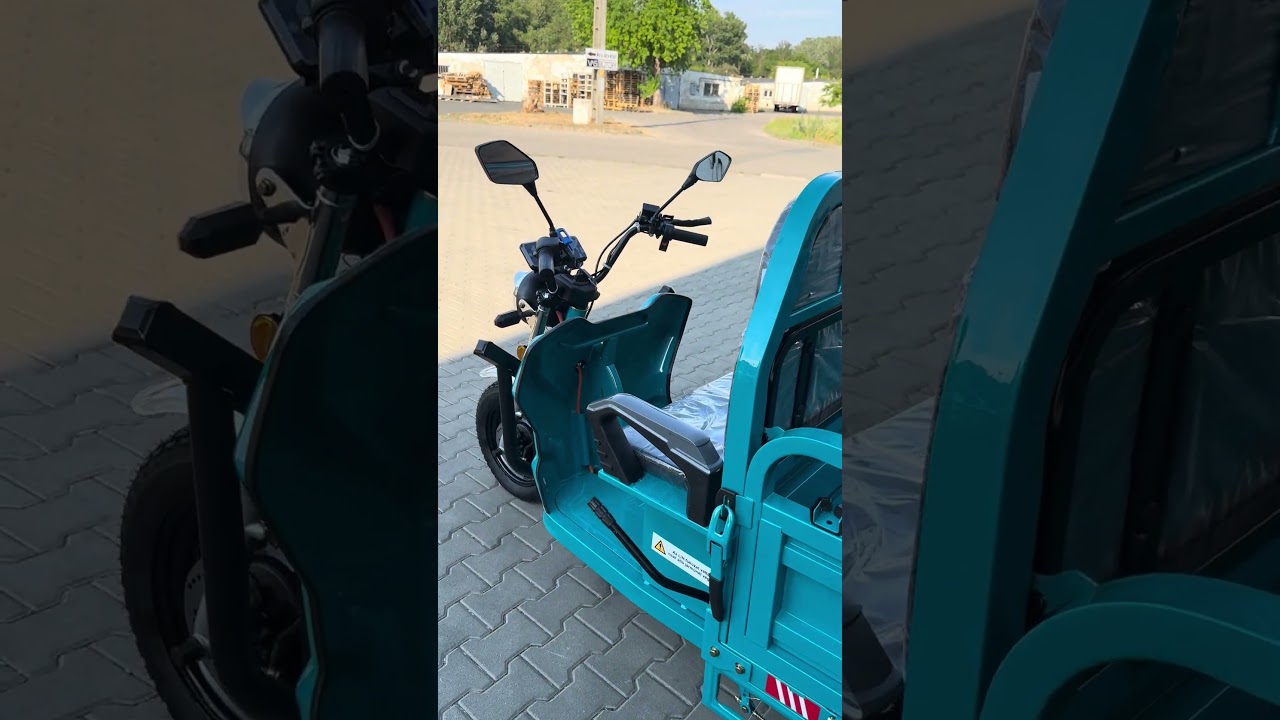 CargoCity 150H - Elektromos teherhordó tuktuk, mezőgazdasági eszköz, 2800 W, türkiz