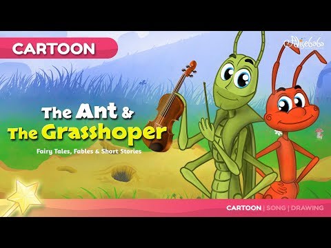 THE ANT AND THE GRASSHOPPER ||English kids story|cartoons