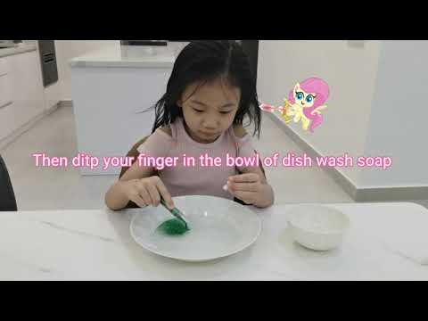 LIYA MAKING AN EXPERIMENT IF YOU WASH YOUR HANDS THE GERMS WILL GO AWAY