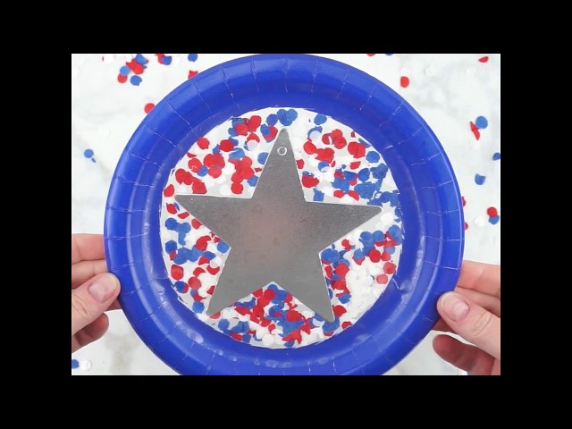 Paper Plate Patriotic Suncatcher