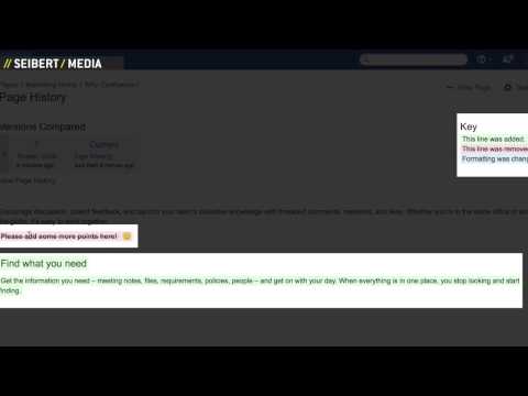 Confluence-Demo: Versionierung und Revisionsmanagement