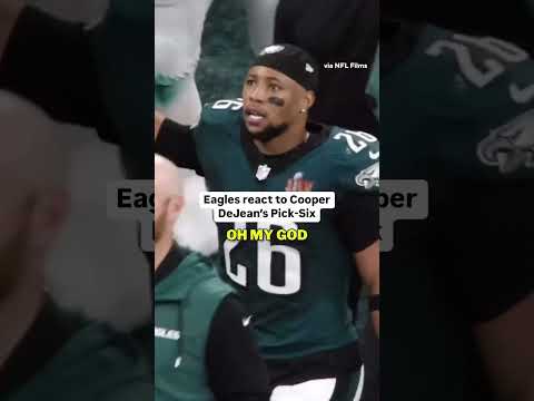 Eagles players react to Cooper Dejeans interception in the #Superbowl #eagles #nfl