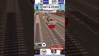 Download lagu CC201 & CC203 Locomotives Racing on the Karawang Station Track mp3