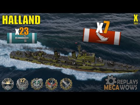 Halland 7 Kills & 182k Damage | World of Warships Gameplay