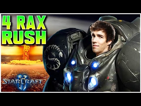 Grubby | SC2 | 4 Rax Rush into Into Double Expand
