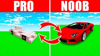 Minecraft NOOB vs. PRO: SWAPPED CAR RACE BUILD BATTLE in Minecraft (Compilation)