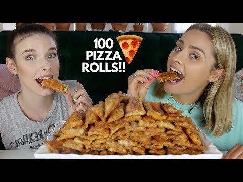100 PIZZA ROLLS RECIPE AND MUKBANG! Our terrifying earthquake experience