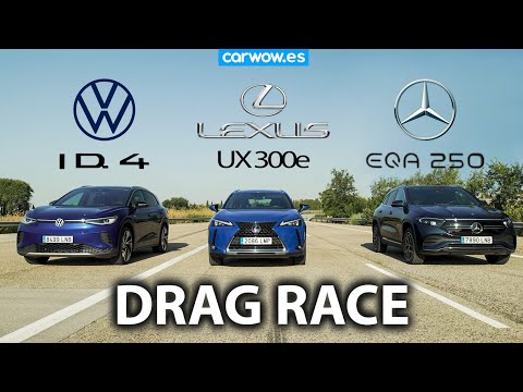 VOLKSWAGEN ID 4 vs LEXUS UX300e vs MERCEDES BENZ EQA 250 – DRAG RACE CARWOW