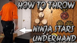 HOW TO THROW NINJA STAR SHURIKEN UNDERHAND E2 SECOND TECHNIQUE
