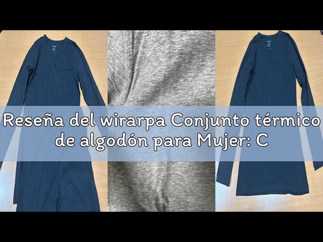 Vídeo relacionado con wirarpa Conjunto térmico de algodón para Mujer: Capa Base cálida, Parte Superior Ligera de Manga Larga y Pantalones de Pijama Gris Brezo Talla M
