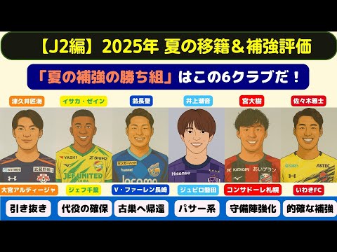 【J2補強2025】磐田！札幌！千葉！など。この6クラブが夏の勝ち組だ！理由を徹底解説！