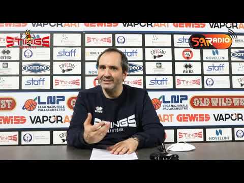 Post-partita Staff Mantova - 2B Control Trapani con coach Di Carlo e Parente e Ceron