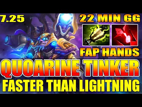 Quoarine tinker Lightning Fast Hands in Minor Tournment 22 Min GG Wtf Speed 7.25 Dota 2 Gameplay