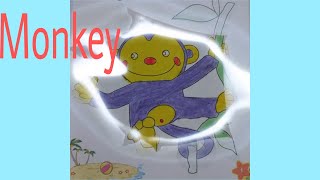 Tô màu con khỉ, nghe tiếng kêu của con khỉ monkey