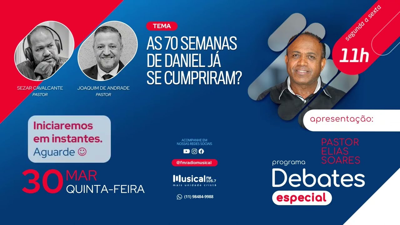 As 70 semanas de Daniel já se cumpriram? Pr. Sezar Cavalcante X Pr. Joaquim de Andrade - 30.03.23