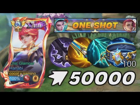 TOP GLOBAL HANABI BEST BURST DAMAGE HACK BUILD 1 HIT 2026!!💀 (op build) - Mobile Legends