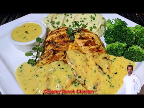Creamy Ranch Chicken Recipe | Chicken Steak | Grilled Chicken steak 😋 👌