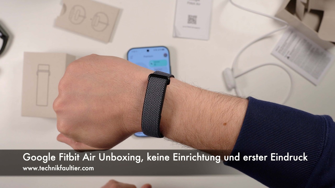 Google Fitbit Air Unboxing, keine Einrichtung und erster Eindruck