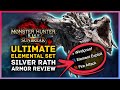 Monster Hunter Rise Sunbreak - The ULTIMATE Elemental Set?! Silver Rathalos Armor Review