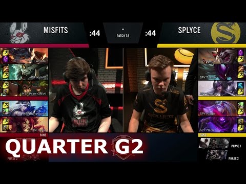 Splyce vs Misfits | Game 2 Quarter Finals S7 EU LCS Spring 2017 PlayOffs | SPY vs MSF G2 QF